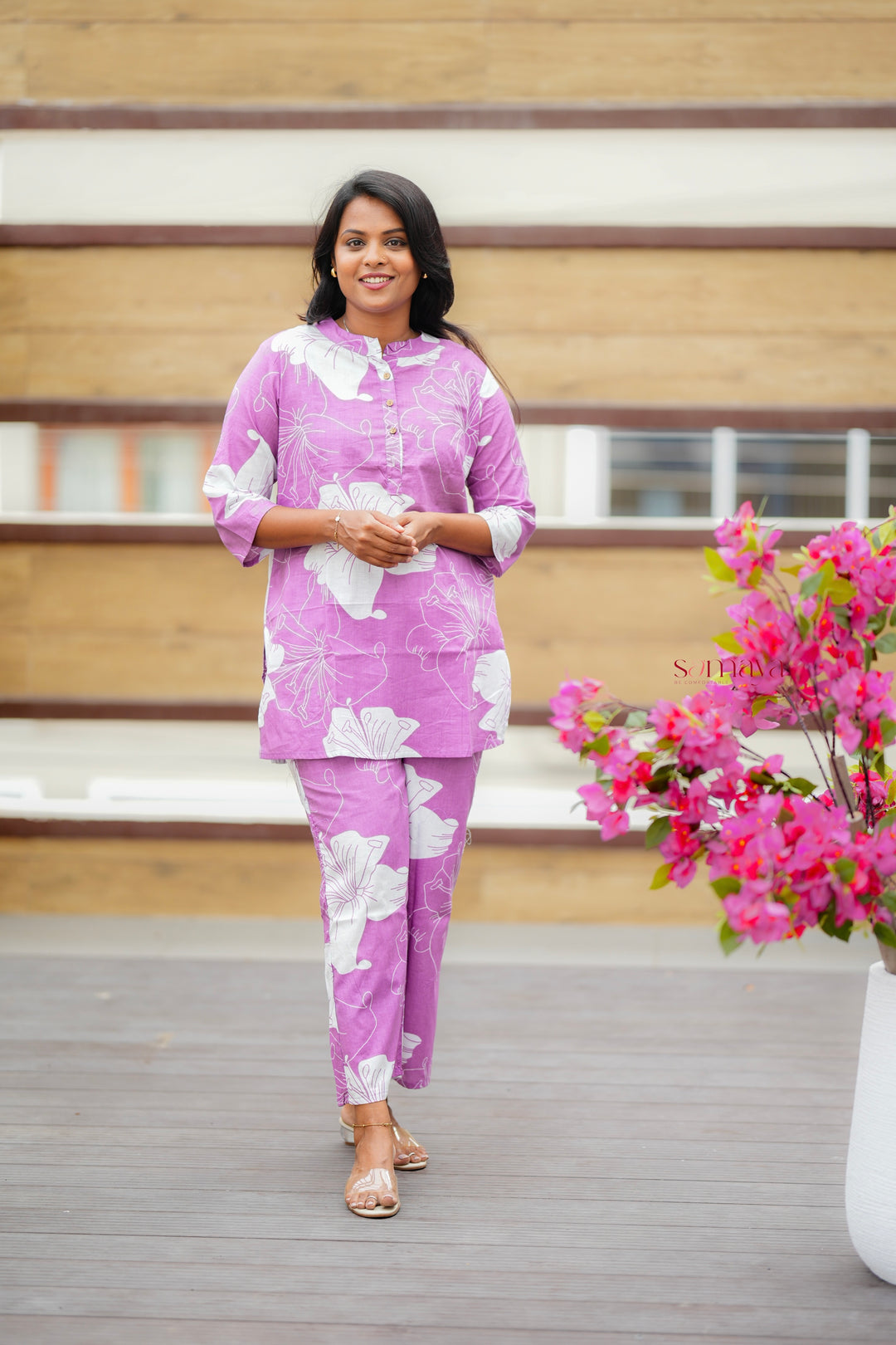 HAASYA  Lilac Night Co-ord Set