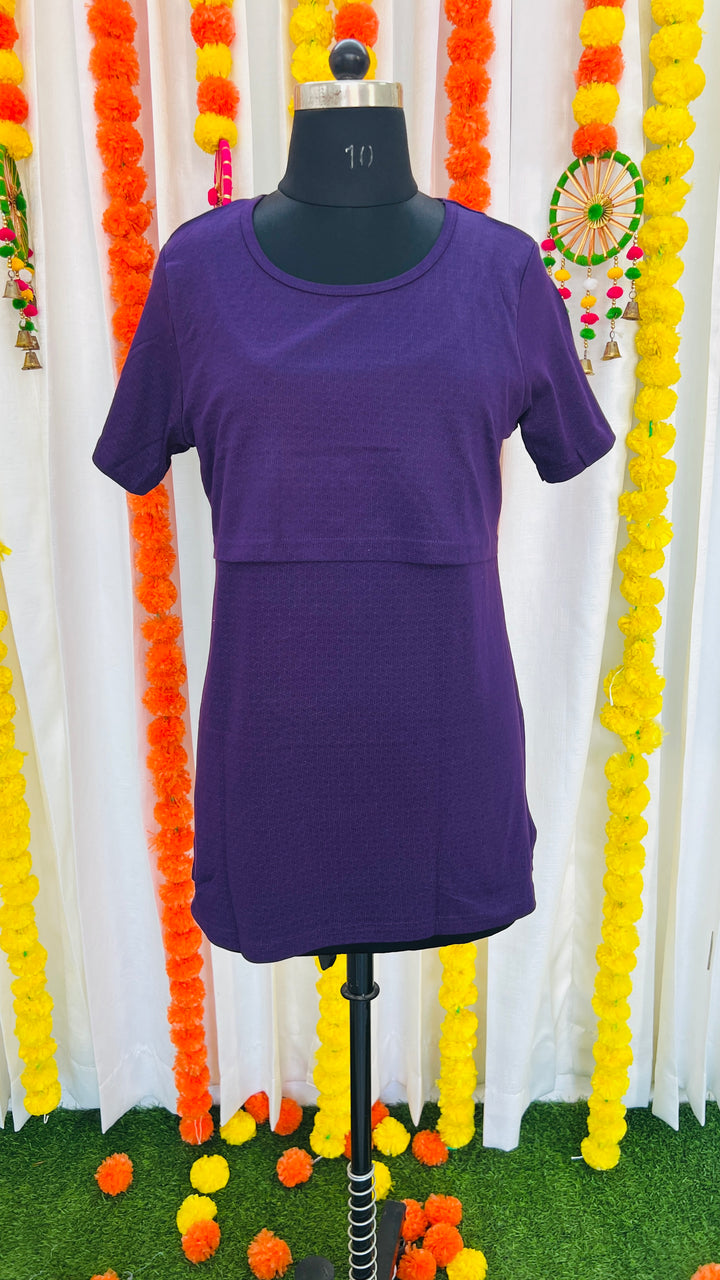 Maternity t-shirt purple