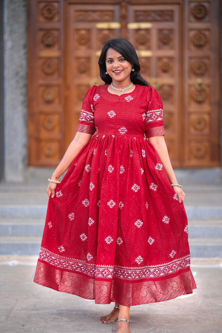 Renuga festive Maxi Dress with Lining