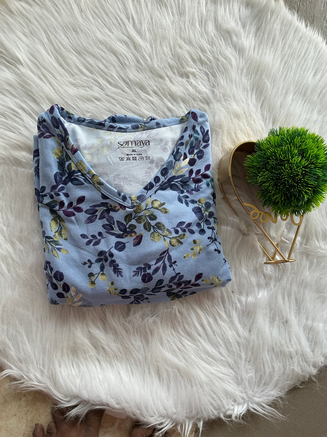 Midi light blue print Dress
