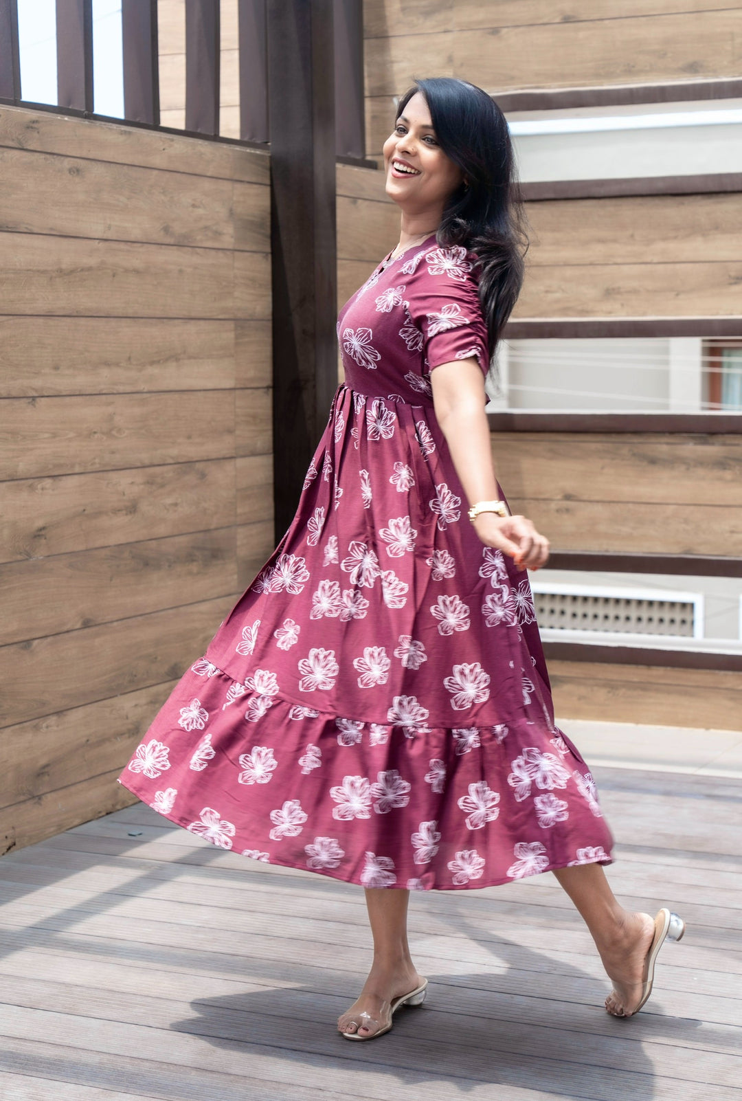 Preethi Casual Dress With Lining ( No-Iron Everyday Dress)