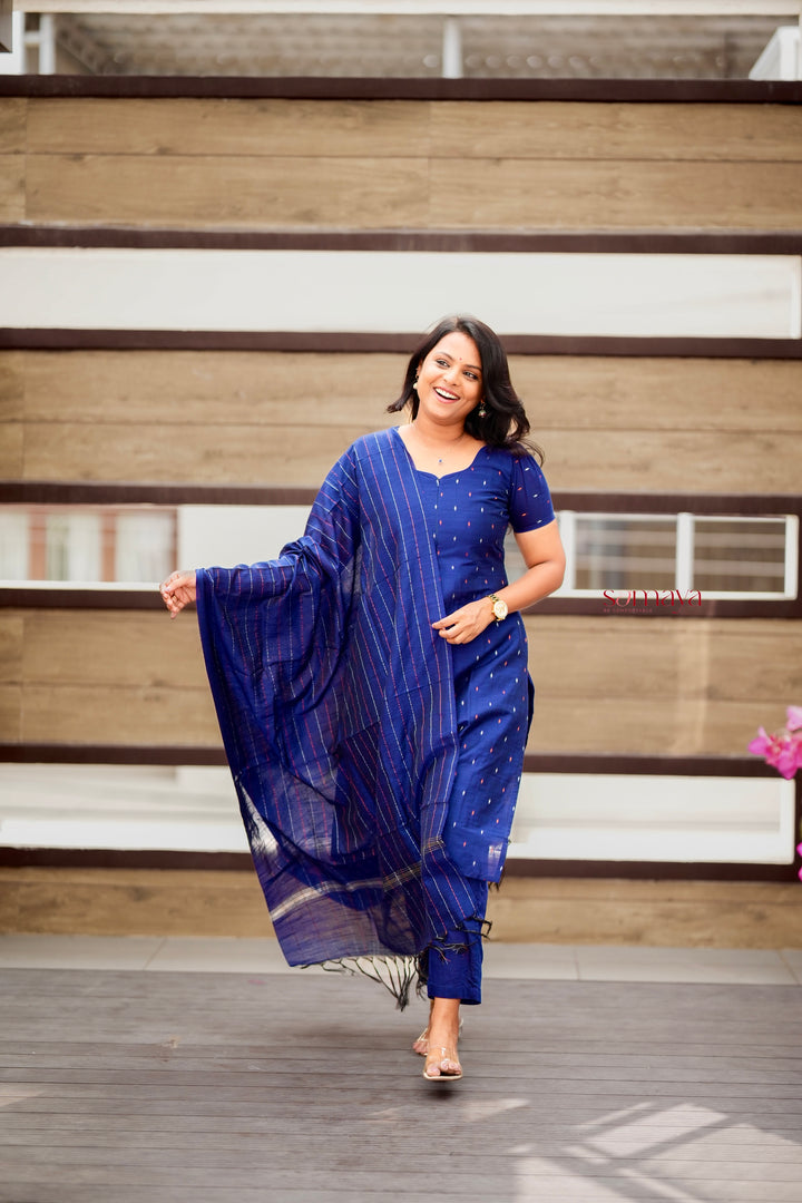 Navya  raw silk suit set with dupptta( set of 3) ready to dispatch