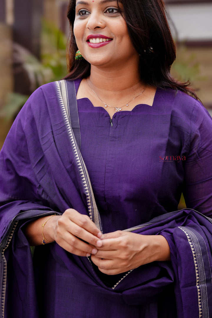 Malar Narayanpet set( top & dupptta)
