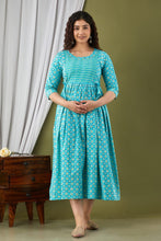 Load image into Gallery viewer, Sky Maternity Feeding kurta
