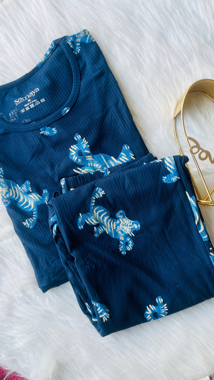 Tiger Feeding Pant Set Ribbed