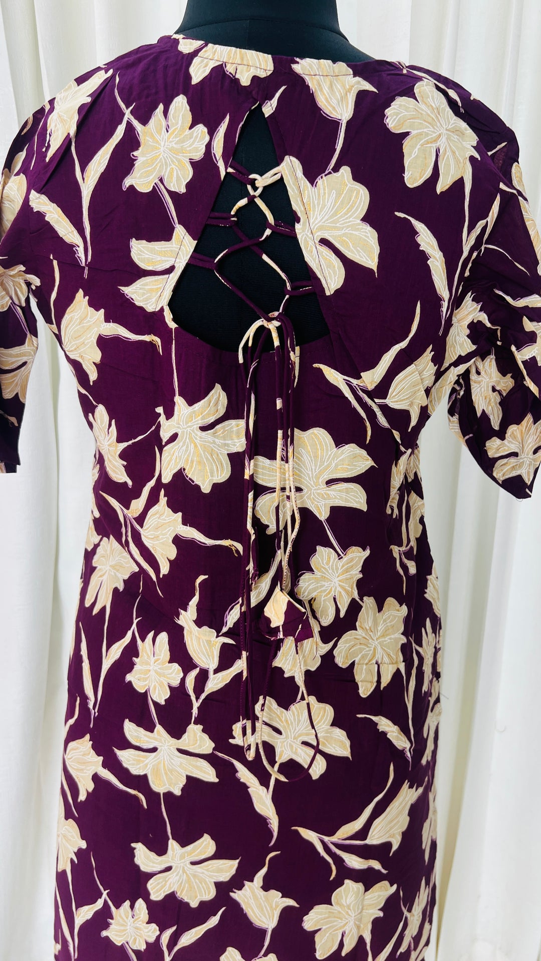 Sruthi- purple Cotton 2 piece Set with lining