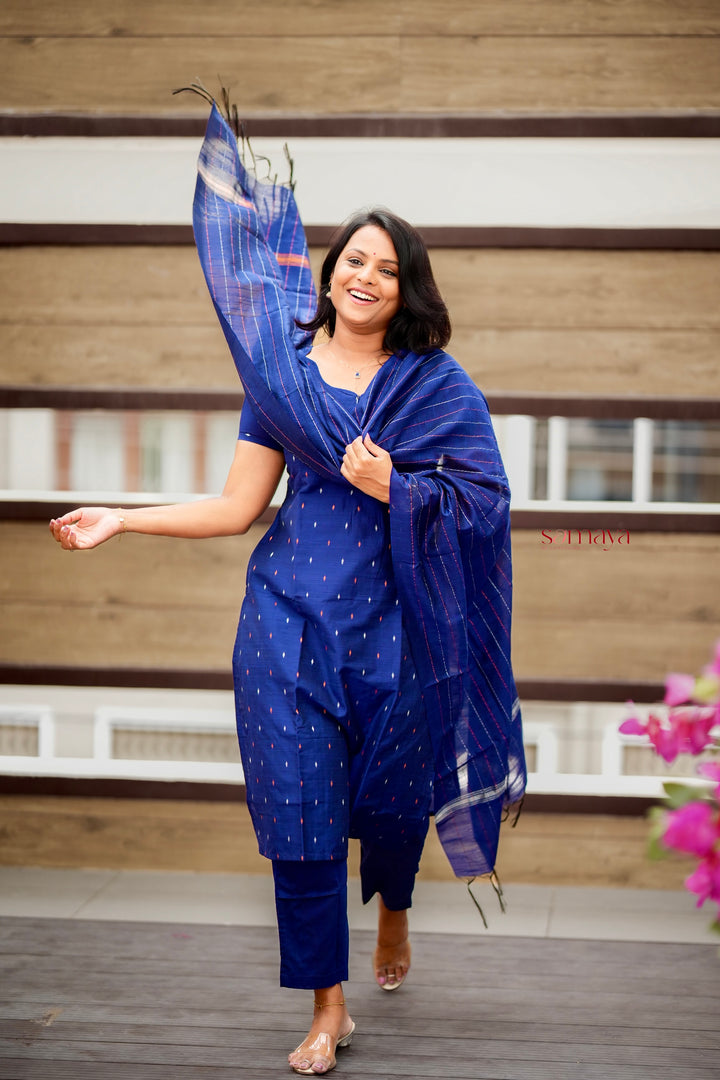 Navya  raw silk suit set with dupptta( set of 3) ready to dispatch