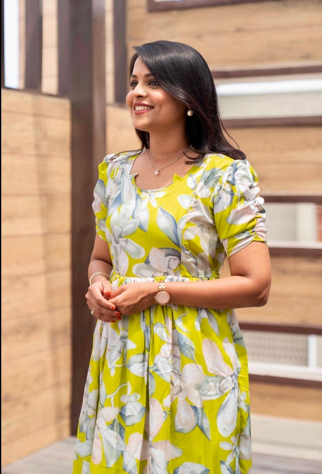 Flora Casual Dress With Lining maternity feeding friendly