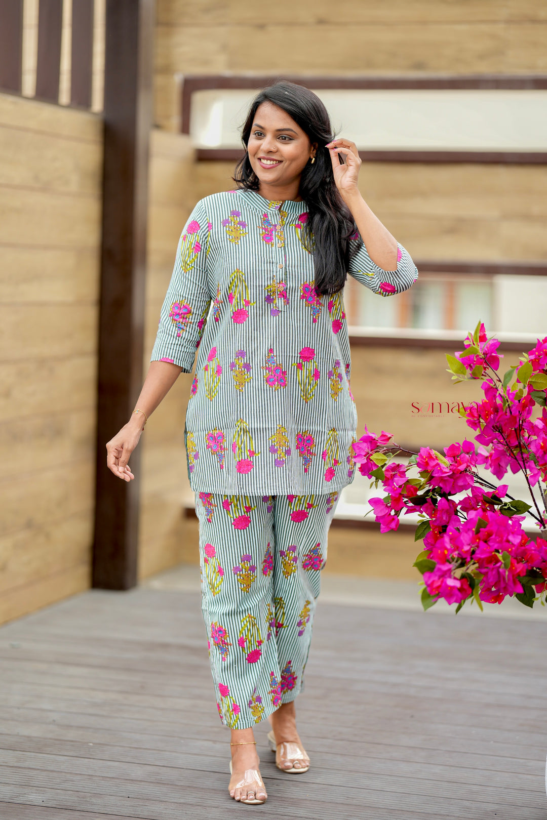 HAASYA- Checked Night Co-ord Set