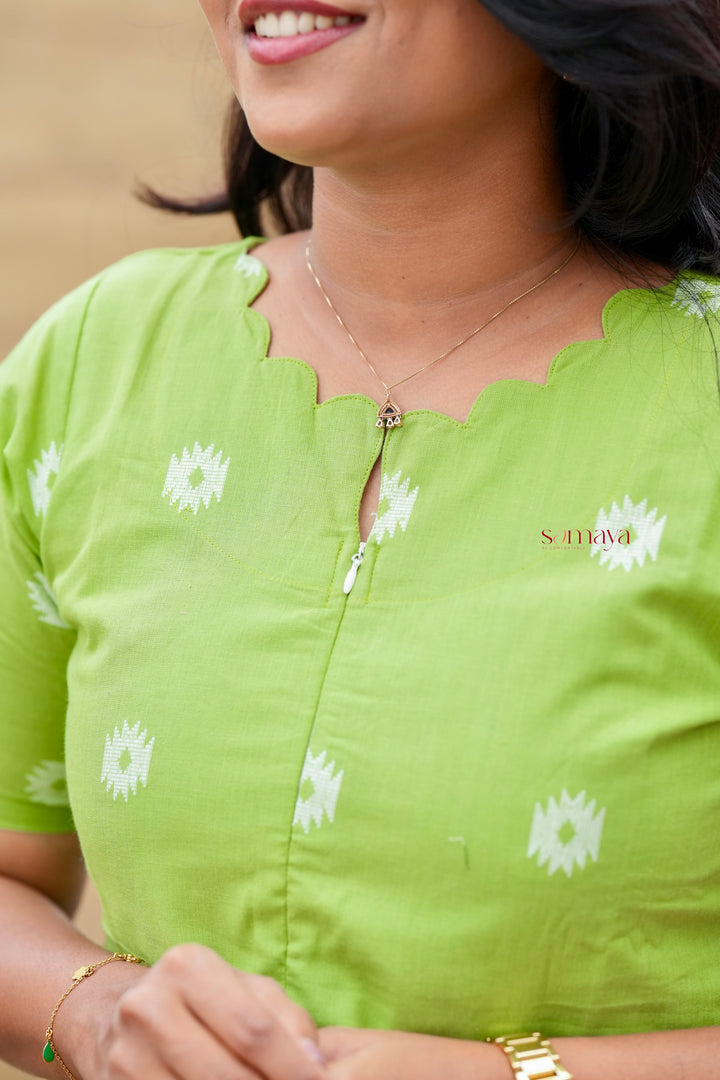 Pista Cotton Kurta Set with full lining