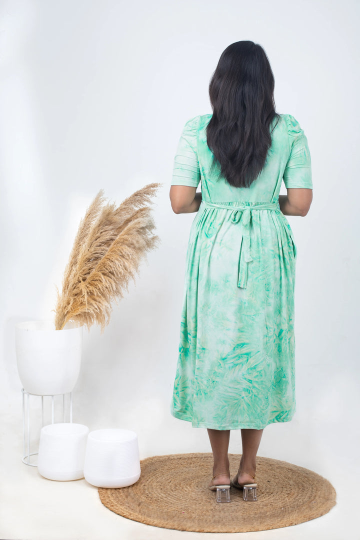Luxury Midi crystal  Light Weight Dress ( samaya exclusive premium fabric )
