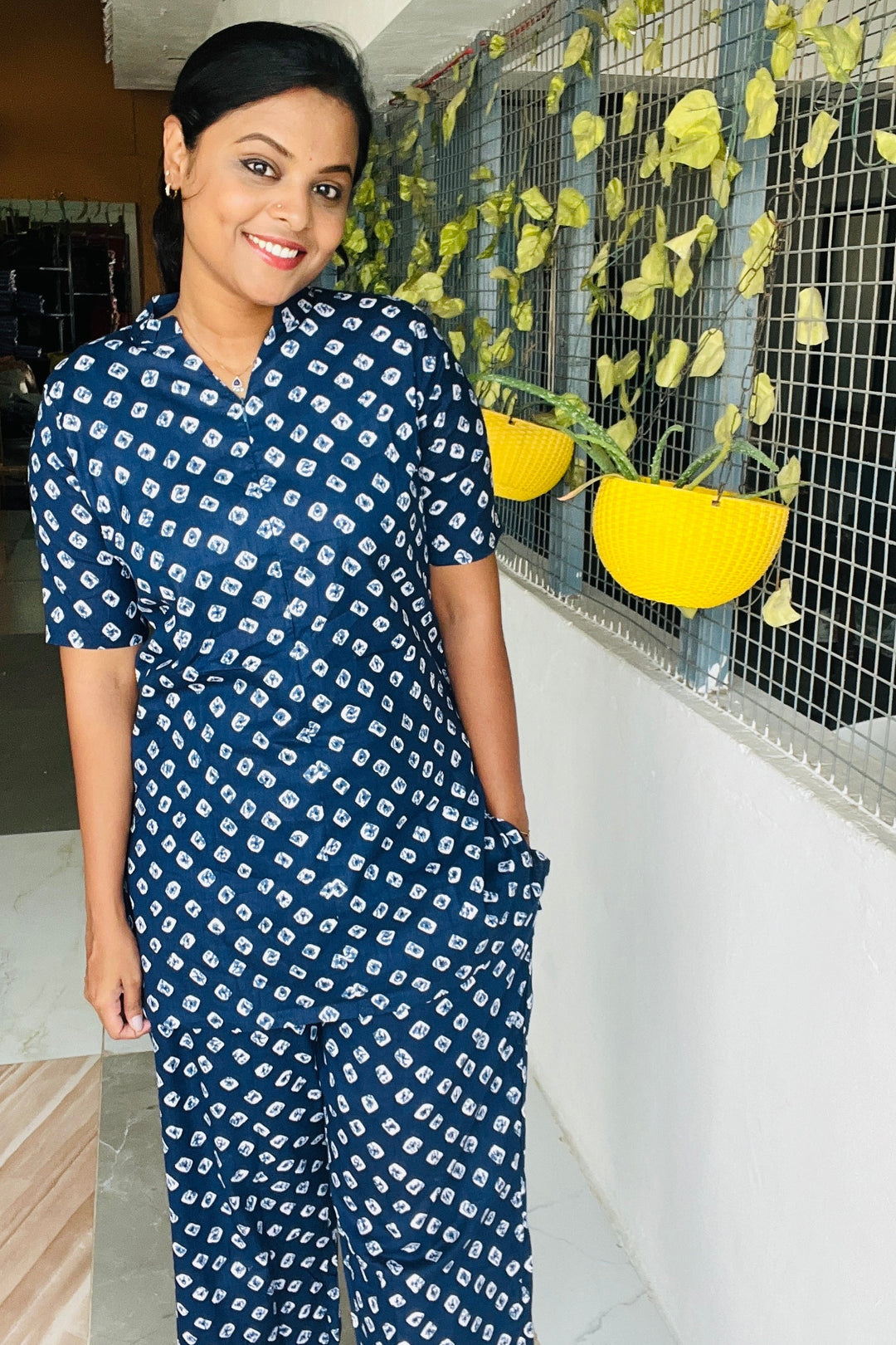 Navy Blue Night Co-ord Set