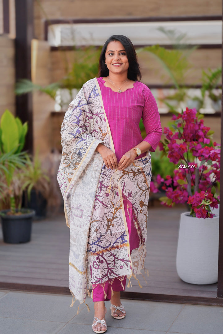 Aadhira raw silk suit set with dupptta( set of 3) ready to dispatch