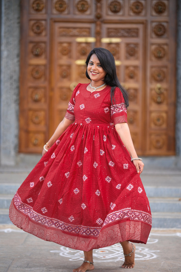 Renuga festive Maxi Dress with Lining