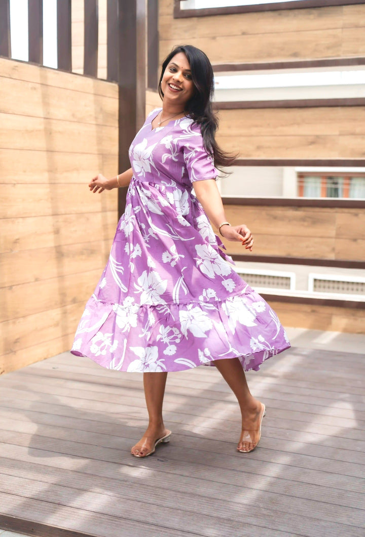 Lilac Day To Night Dress Without Lining