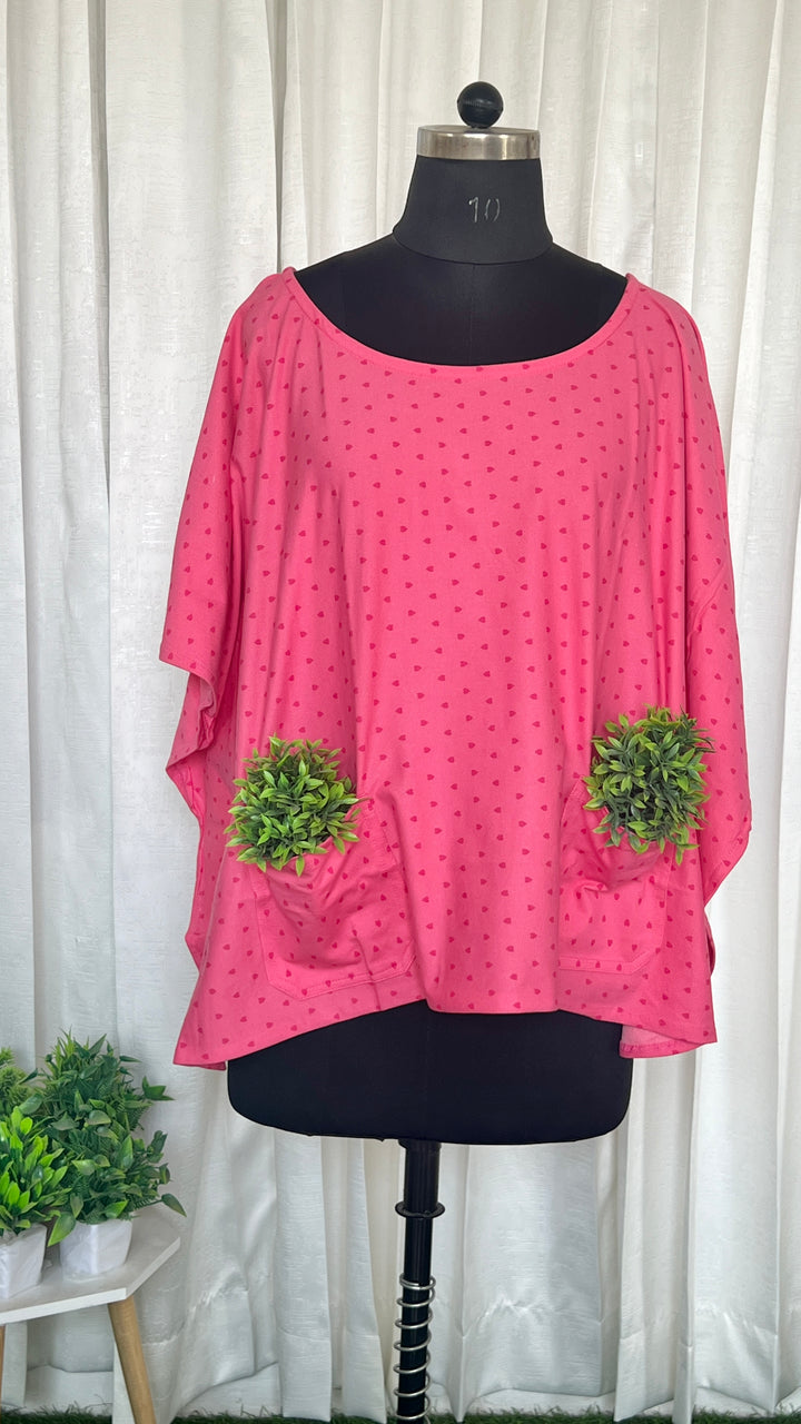 Pinky Nursing Cover with pockets