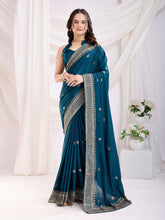 Load image into Gallery viewer, Party wear chinon saree
