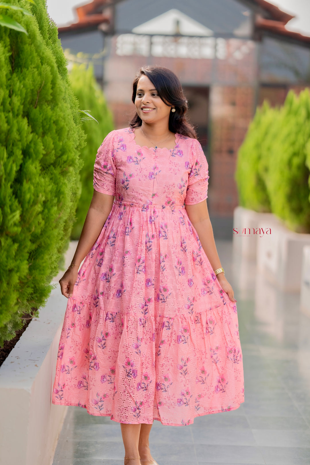 Pearly Hakoba Dress With Lining