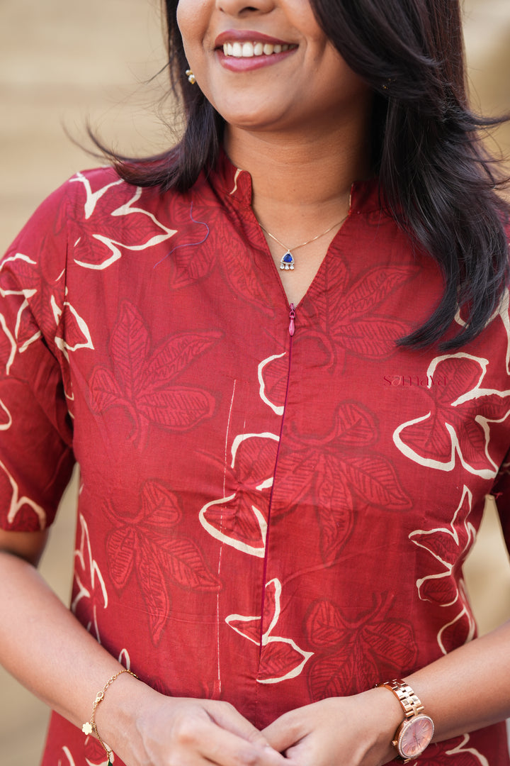 THEERA-Rust Orange  Co-ord Set