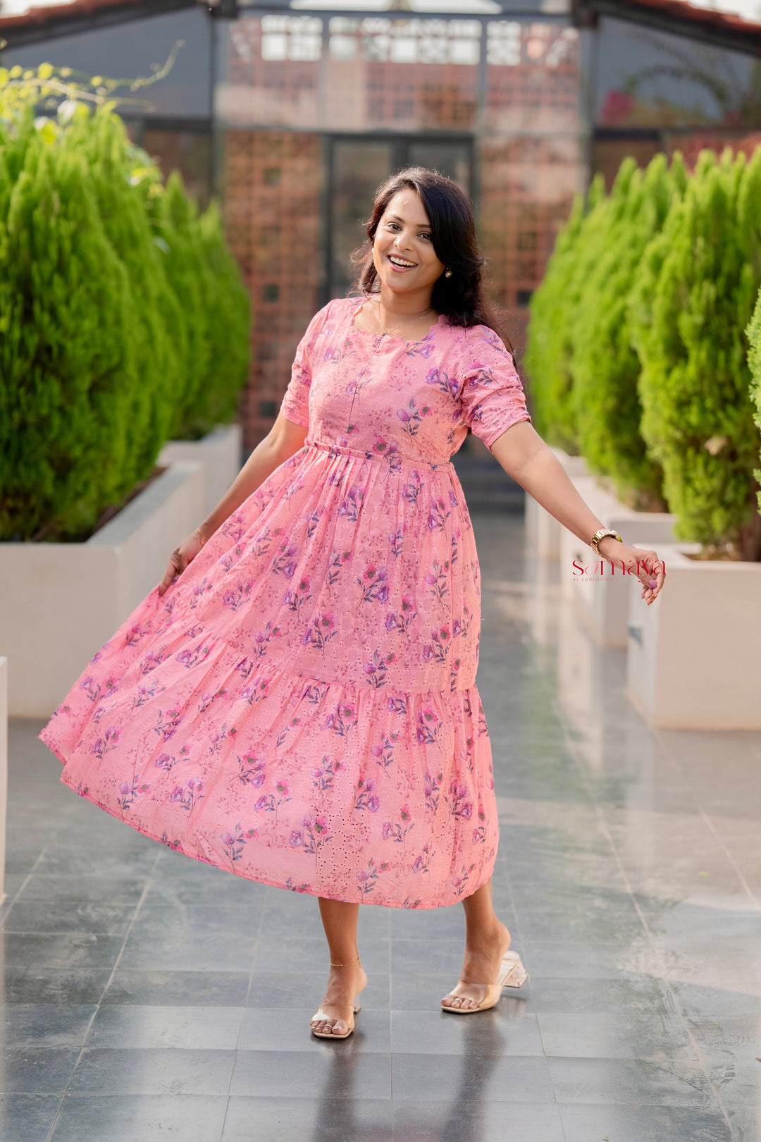 Pearly Hakoba Dress With Lining