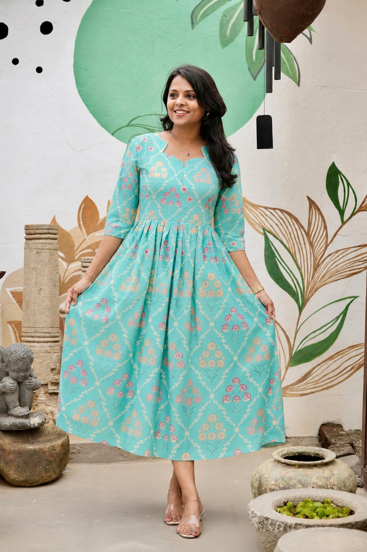 Laya georgette casual  Dress With Lining ( No-Iron Everyday Dress)