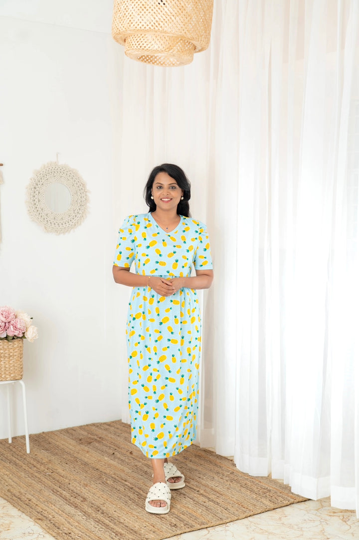 Maxi pineapple Light Weight Dress