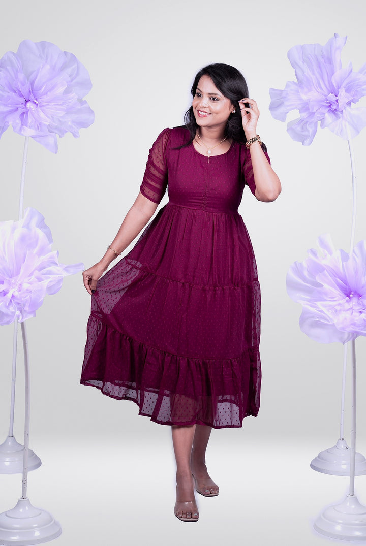 Senorita  georgette casual  Dress With Lining ( No-Iron Everyday Dress)