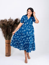 Load image into Gallery viewer, Ink Blue casual Dress With Lining
