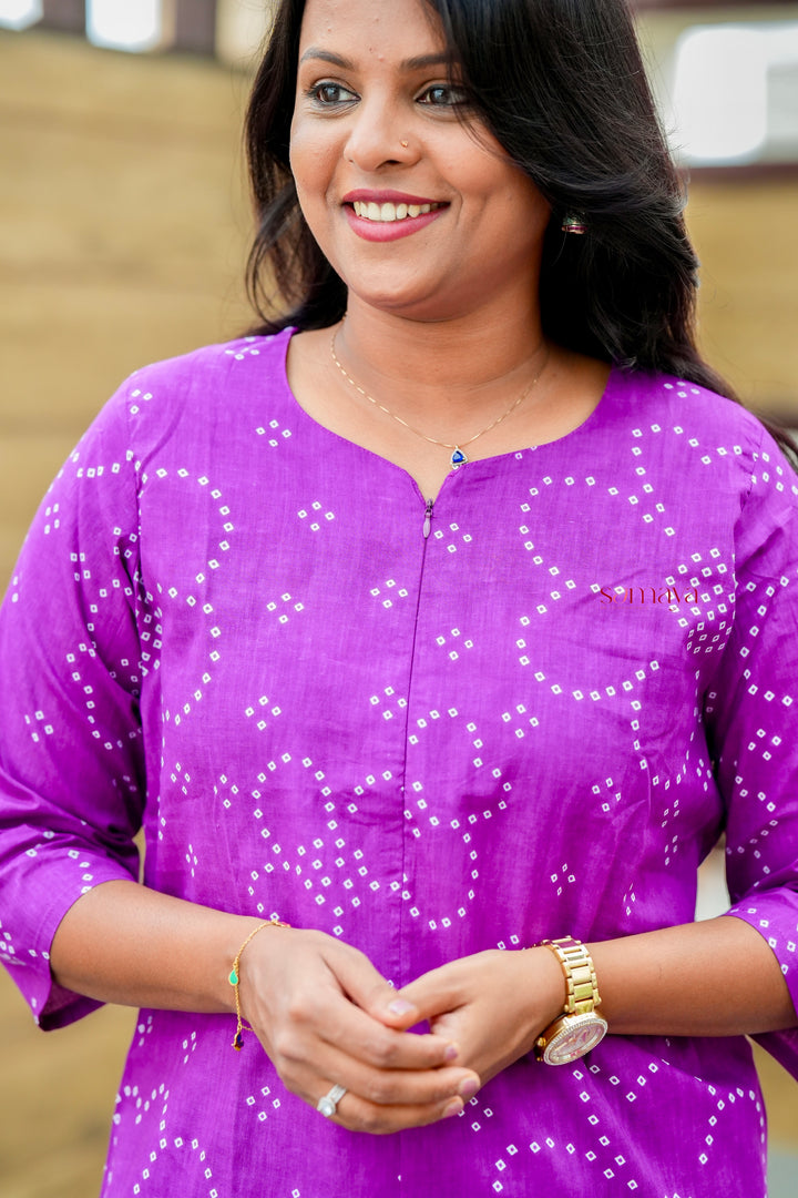 Violet dot Night Co-ord Set