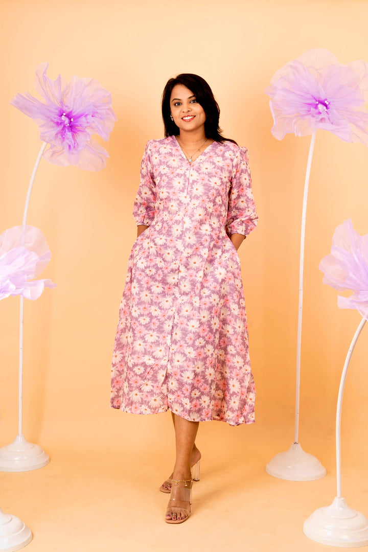 Megha casual  Dress With Lining