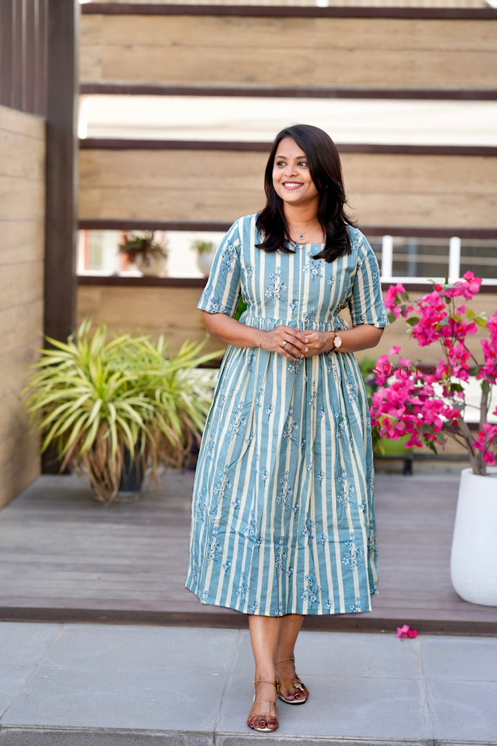 Gracy  stripes  casual Dress With Lining( limited stock ) dispatch on June 20 th pre order