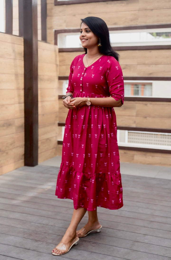 Pink Day to Night Dress Without Lining