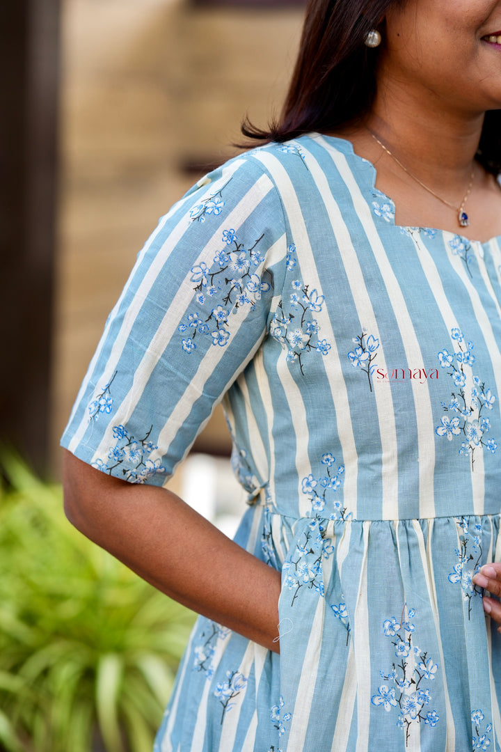 Gracy  stripes  casual Dress With Lining( limited stock ) dispatch on June 20 th pre order