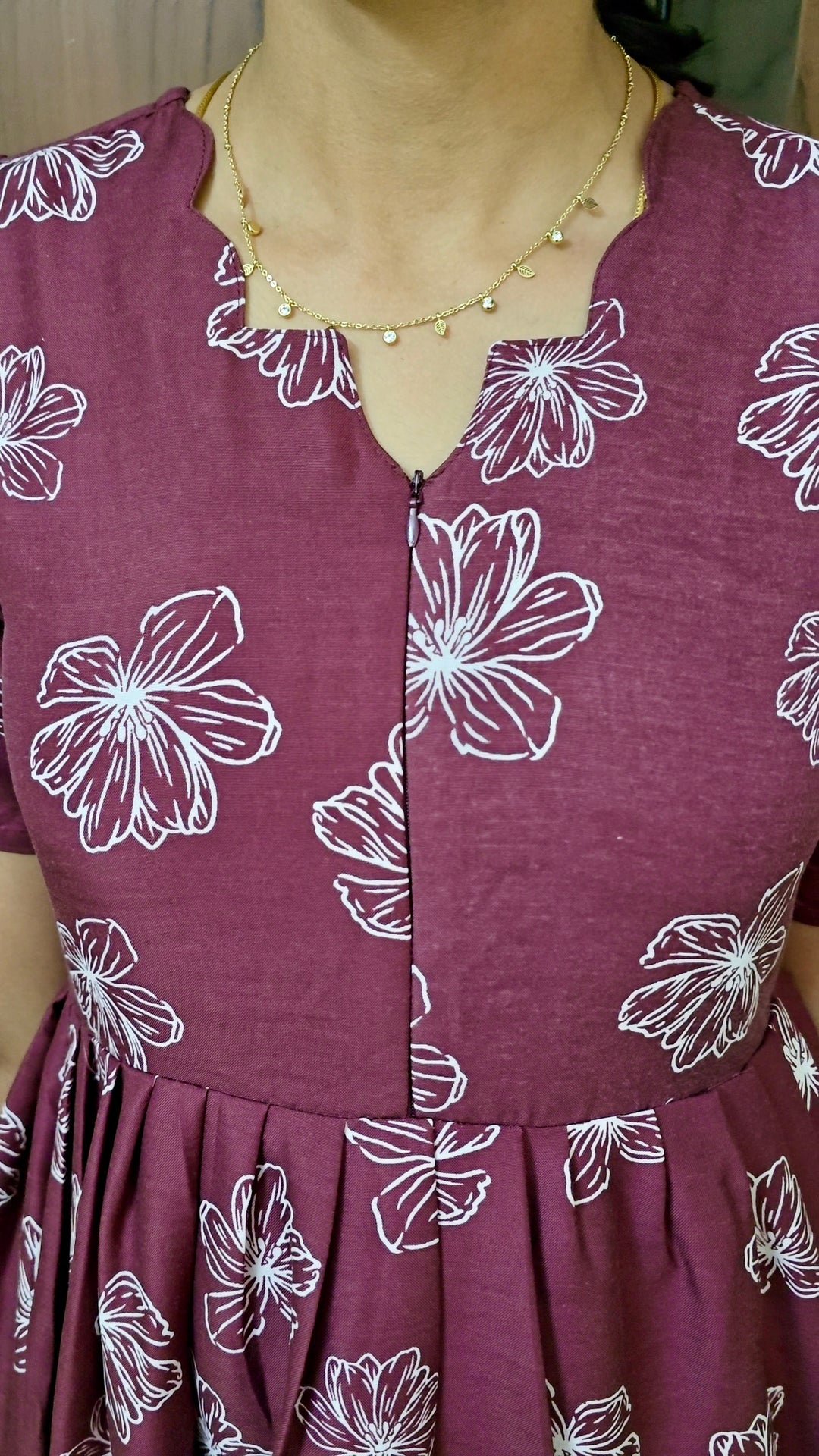 Preethi Casual Dress With Lining ( No-Iron Everyday Dress)