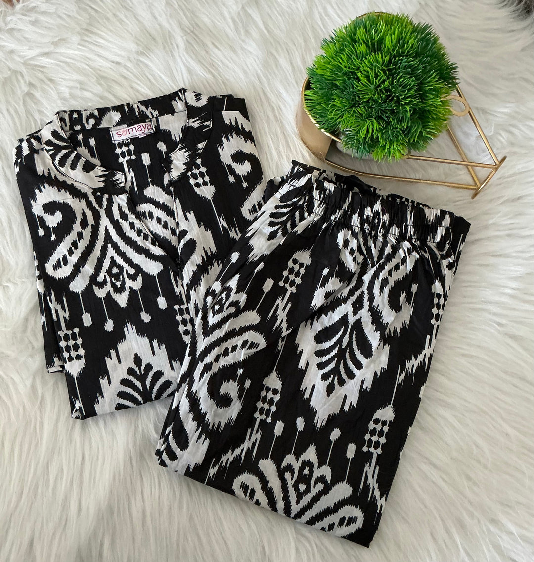 Theera -Ikkat day to   Night Co-ord Set
