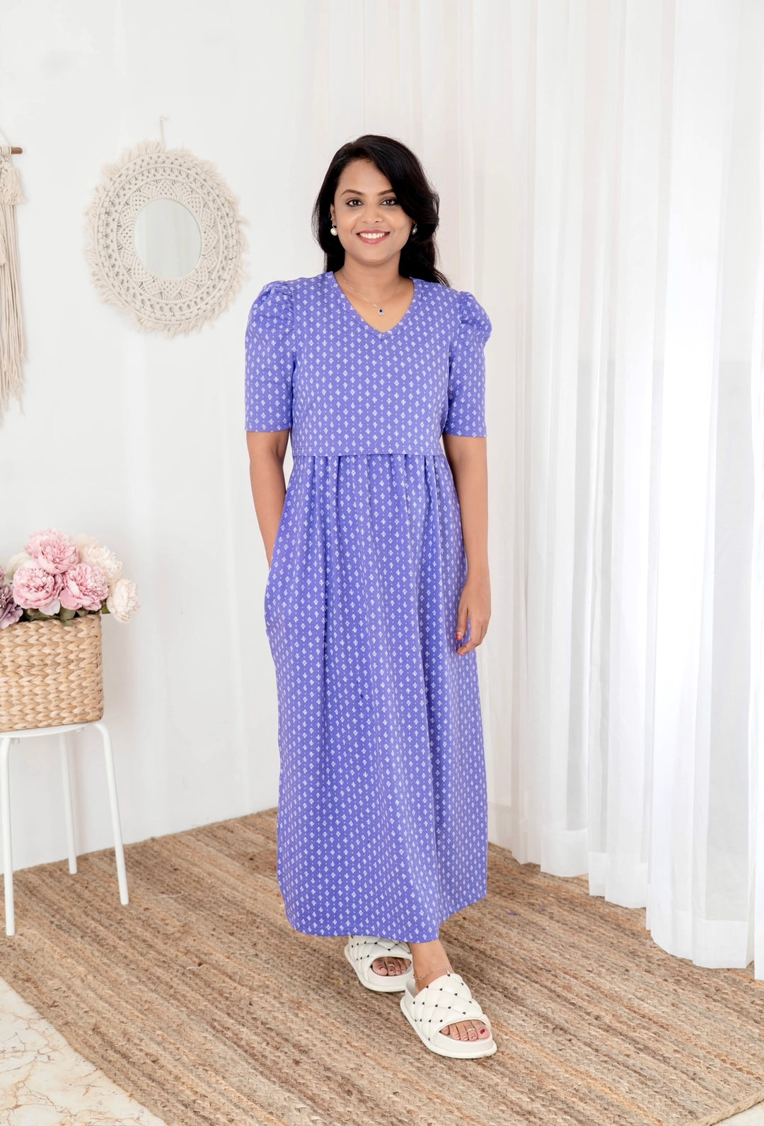 Maxi lavender Thick Weight Dress