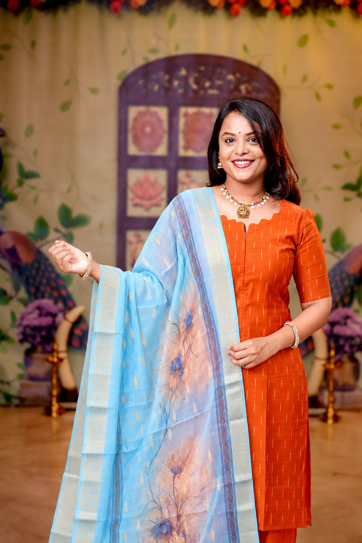 Meera raw silk suit set with dupptta( set of 3) ready to dispatch