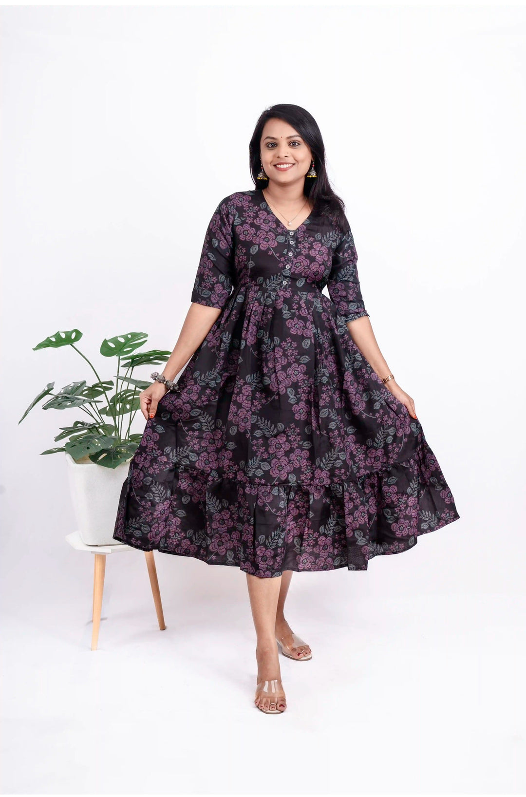 Black Day to Night Dress Without Lining