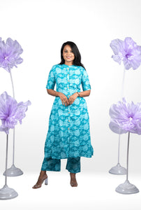 Niranjana cotton  Kurta set (button opening)