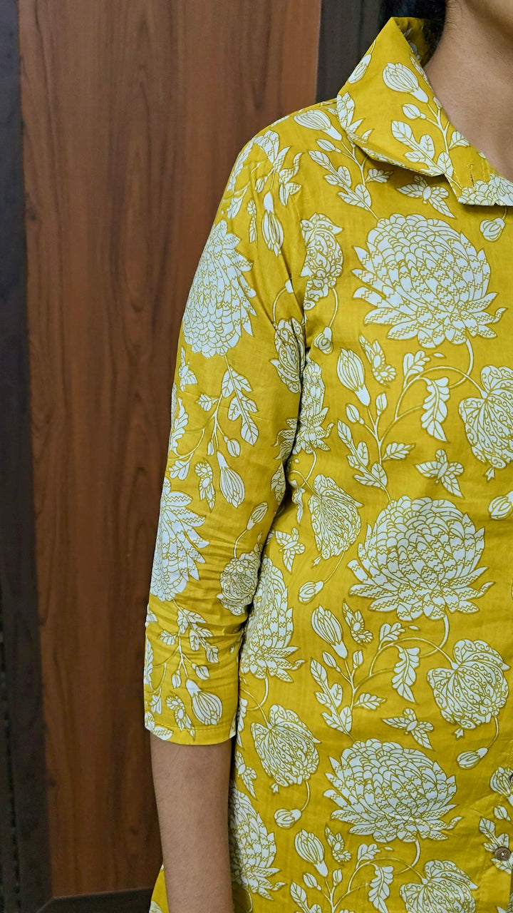 Swara- Yellow floral co-ord  Set