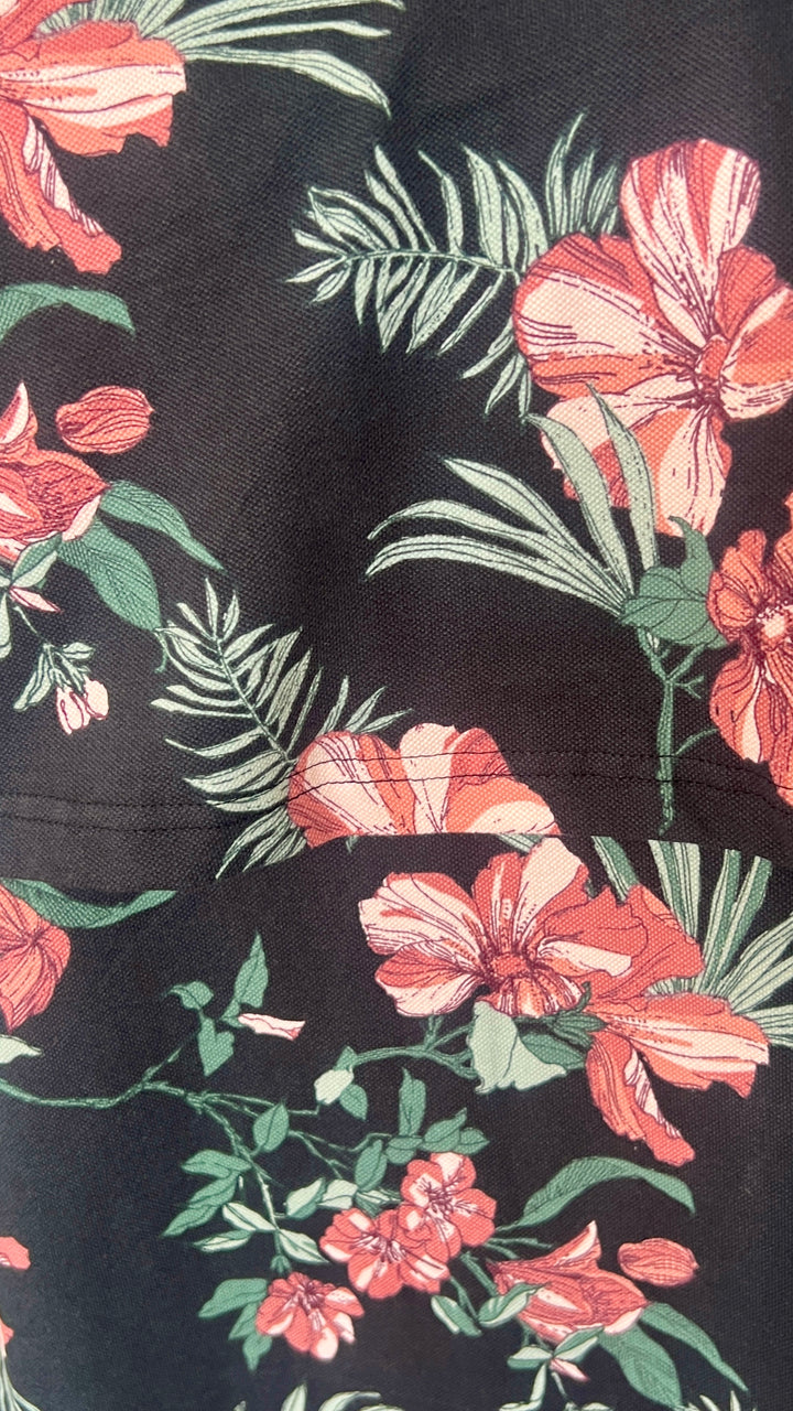 Black brownie Flower t-shirt thick