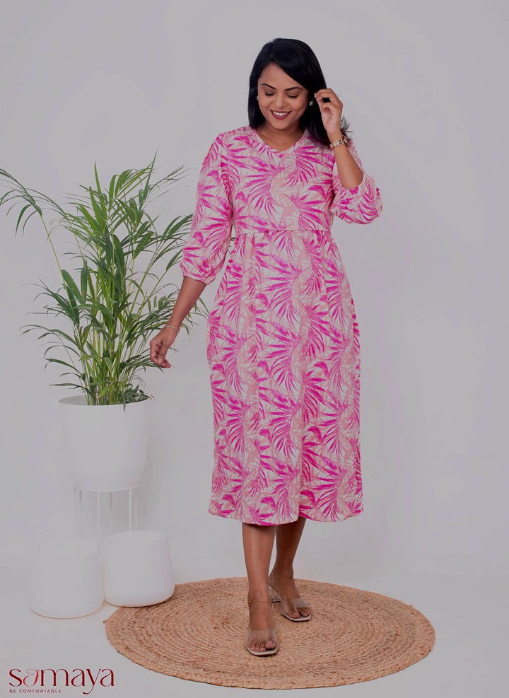 Midi Baby Pink thick  Weight Dress