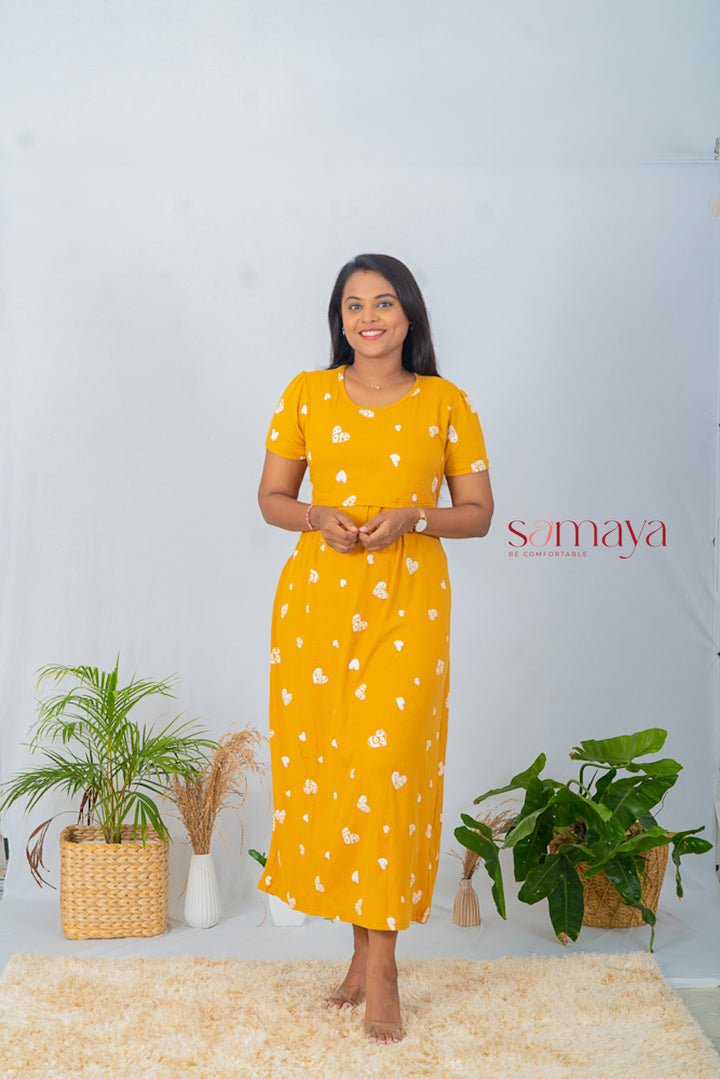 Maxi Mustard Love Ribbed thick