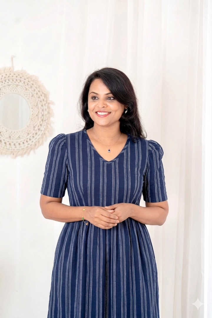 Midi Stripes  light weight Dress