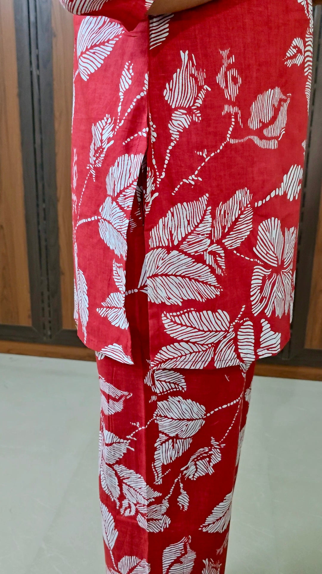 THEERA -Red Night Co-ord Set