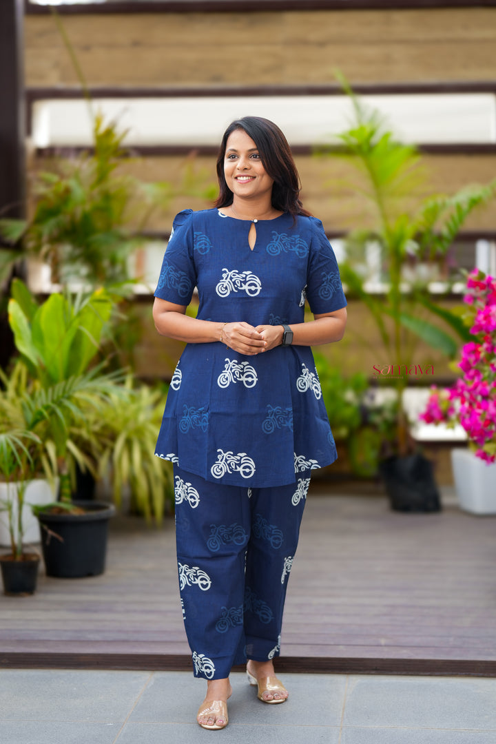 Nila-Blue cycle co-ord set