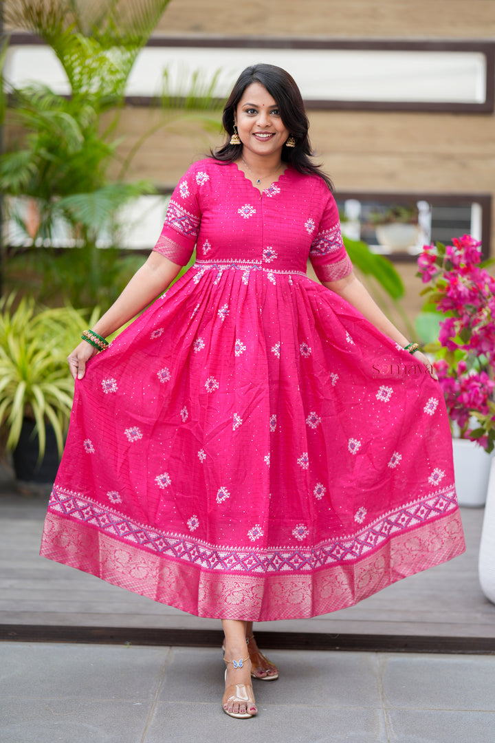 Jothika Festive  Maxi   Dress with Lining ( ready to dispatch)