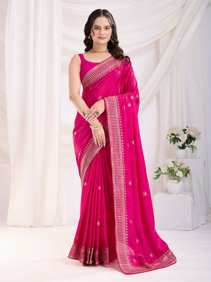 Party wear chinon saree