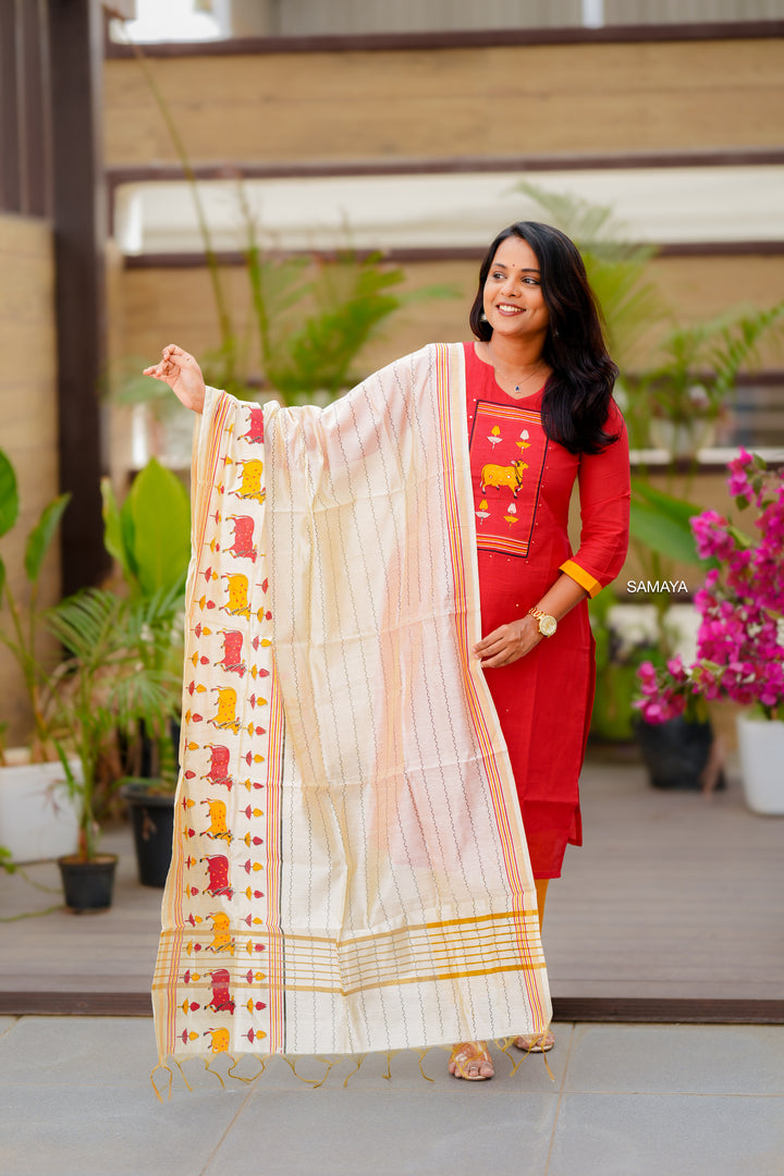 Sunset  Cotton 3 piece Set with lining