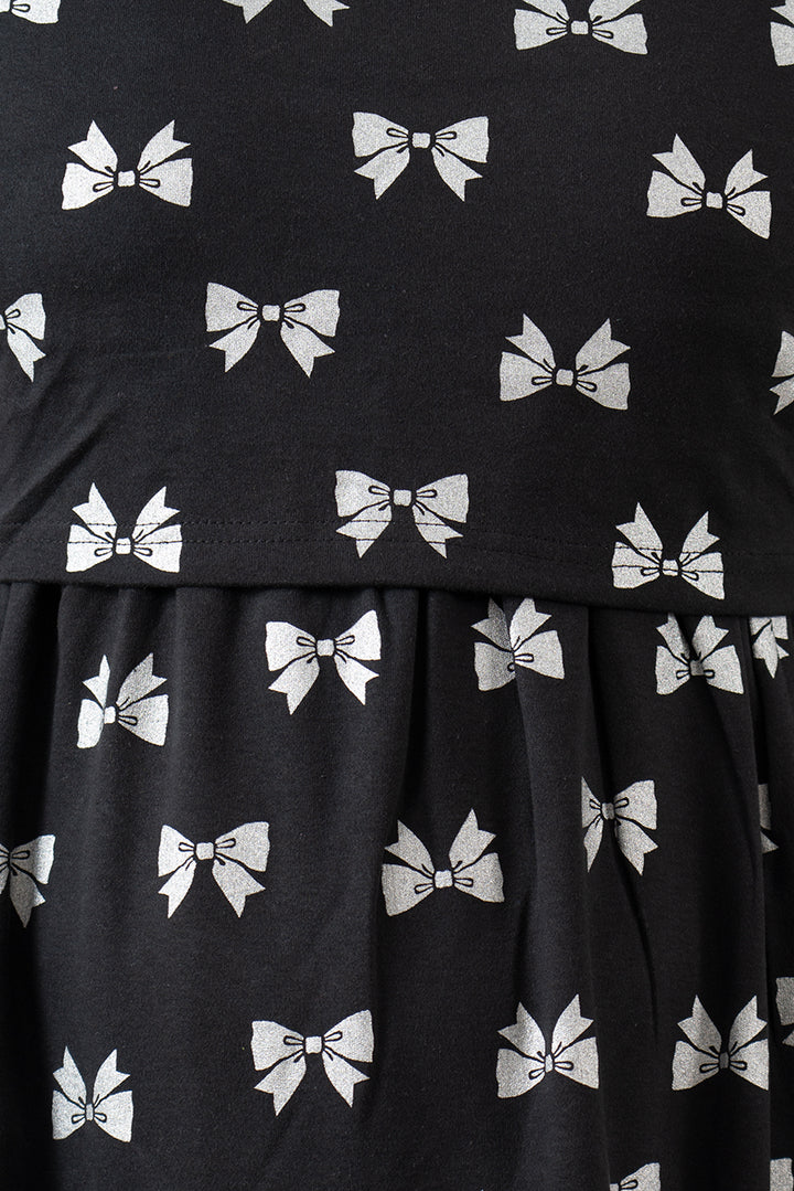 Maxi Black Ribbon Dress( Minor embroidery variationso sold at sale price )